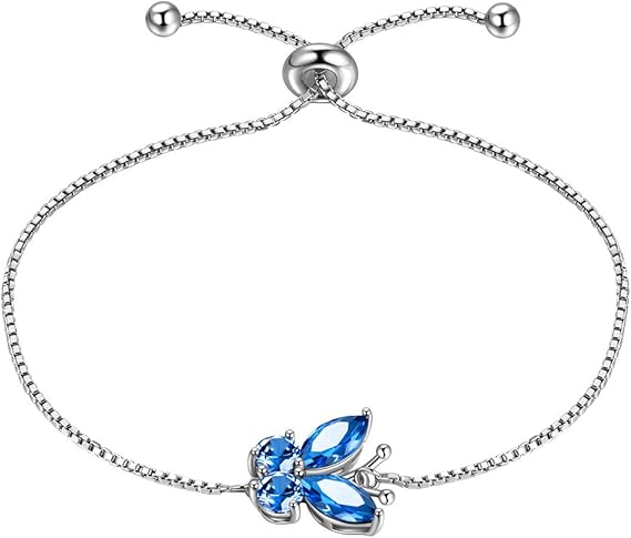 Maribel – Butterfly White Gold Bracelet