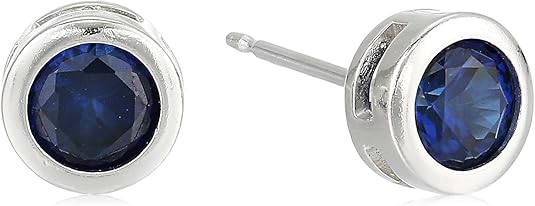 Liora – Bezel White Gold Earrings