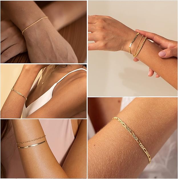 Isabella – Layered Gold Bracelet Set