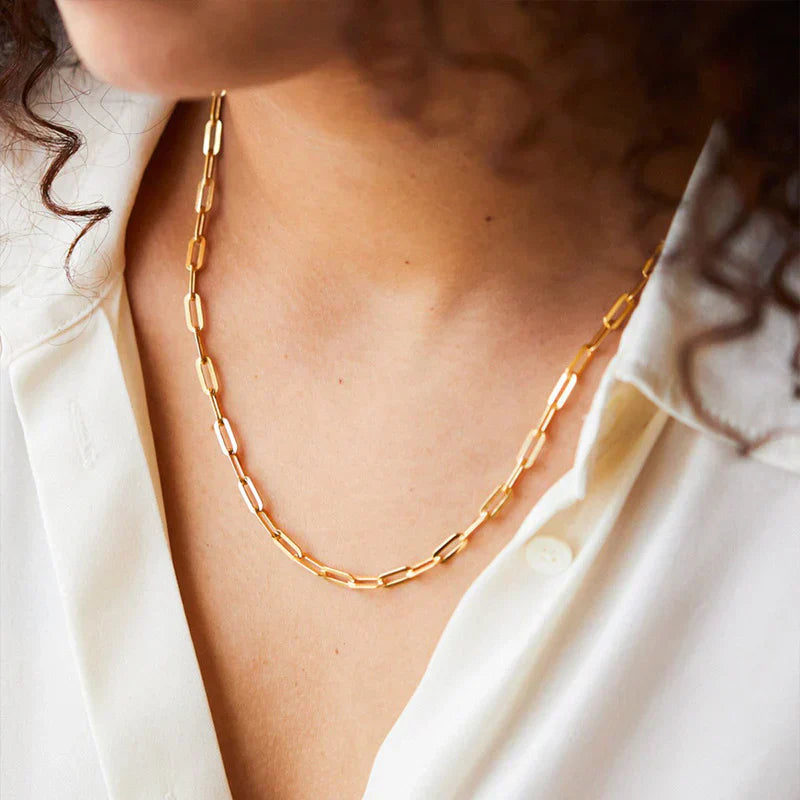 Alaina – Linked Gold Necklace