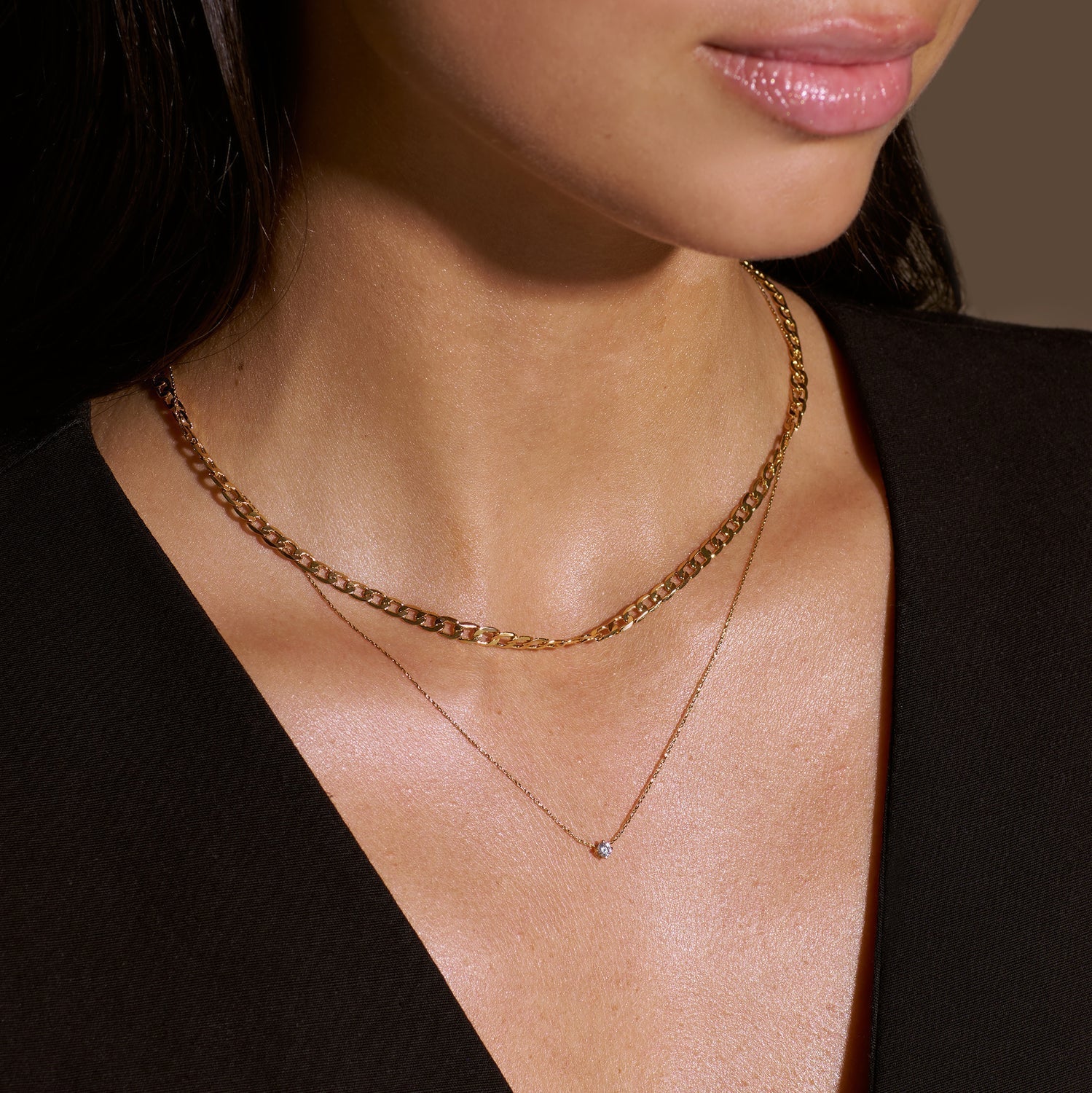 Mariana - Flat Link Curb Chain Necklace