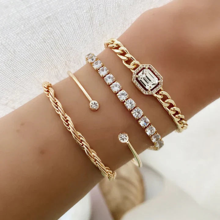 Mariana – Layered Gold Bracelet Set